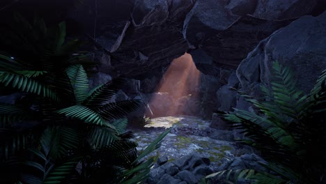 Luz-Del-Sol-Dentro-De-Una-Cueva-Misteriosa